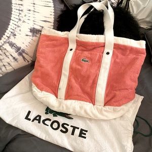 Lacoste terry cloth tote
